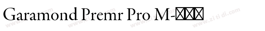 Garamond Premr Pro M字体转换